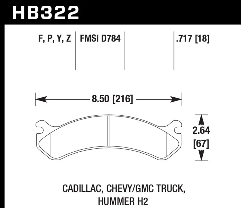Hawk Lts Street Front Brake Pads For Chevrolet, Gmc Trucks, And Hummer Models 1