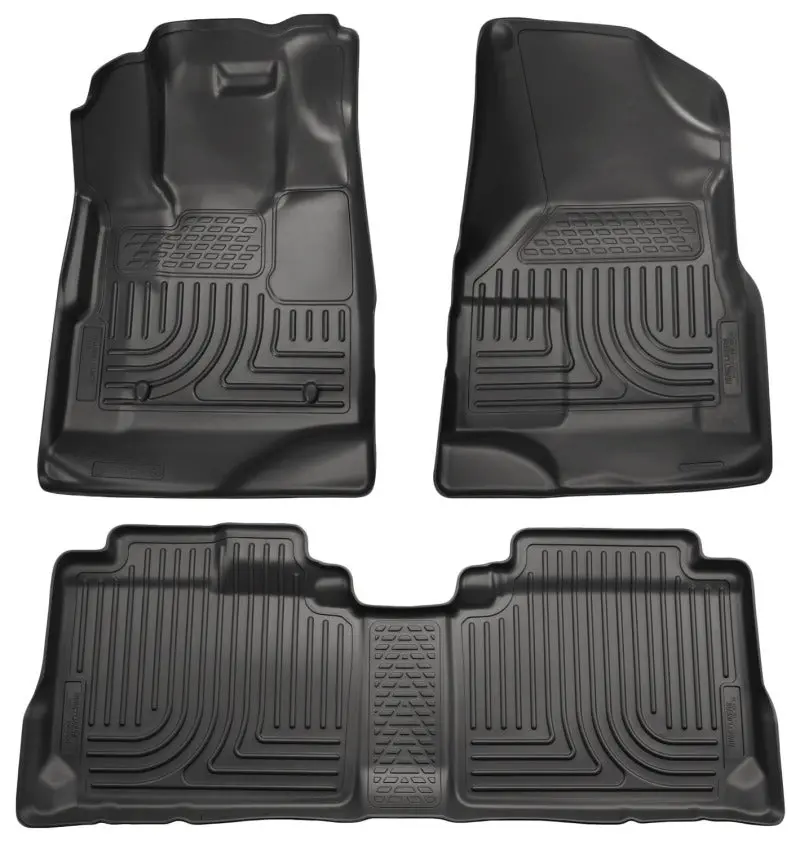Husky Liners Weatherbeater Floor Liner Combo For 2009–2012 Ford Escape & Mazda Tribute (Base/Hybrid Models) – Black 2