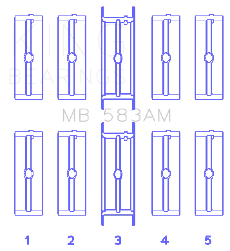 King Crankshaft Main Bearing Set For Ford Flathead V8 Engines – 239, 256, 272, And 292 Cid Applications 1