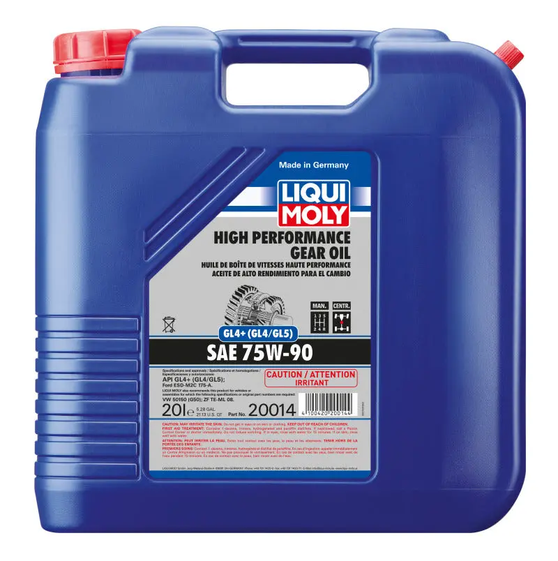Liqui Moly High-Performance Gear Oil Gl-4+ – 20L Drum, Sae 75W-90 1