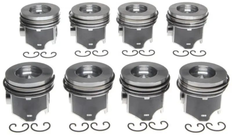 Mahle Oe Replacement Pistons With Rings For 2010–2016 Gmc 6.6L Duramax Diesel – 0.50Mm Oversize, 8-Piece Set 1
