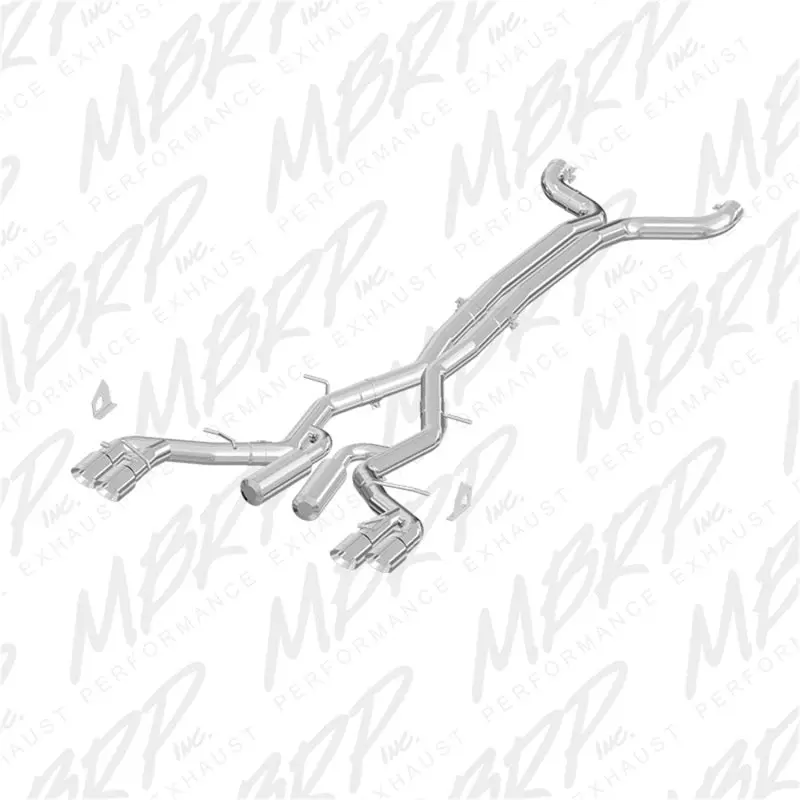 Mbrp T409 Stainless Steel Dual Exhaust System For 2016 Chevrolet Camaro V8 6.2L – 3-Inch Diameter With Quad 4.5-Inch Tips 1