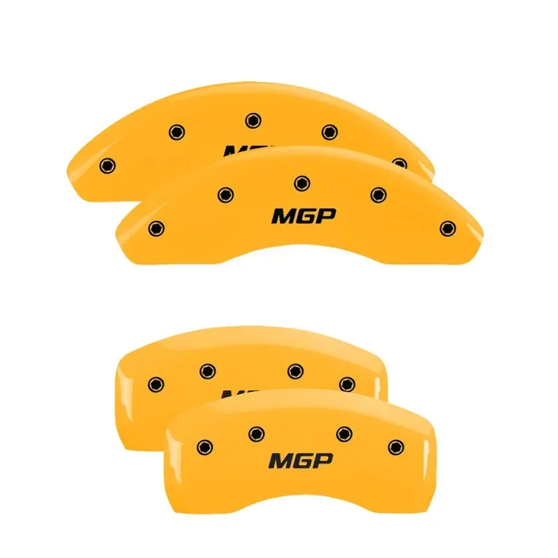 Mgp Engraved 4-Piston Caliper Covers For Chevrolet Silverado – Ss-Style Black Finish With Silver Accents 1