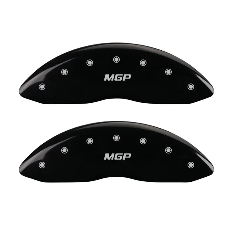 Mgp Engraved Front Caliper Cover Set – Black Finish With Silver Accent 2
