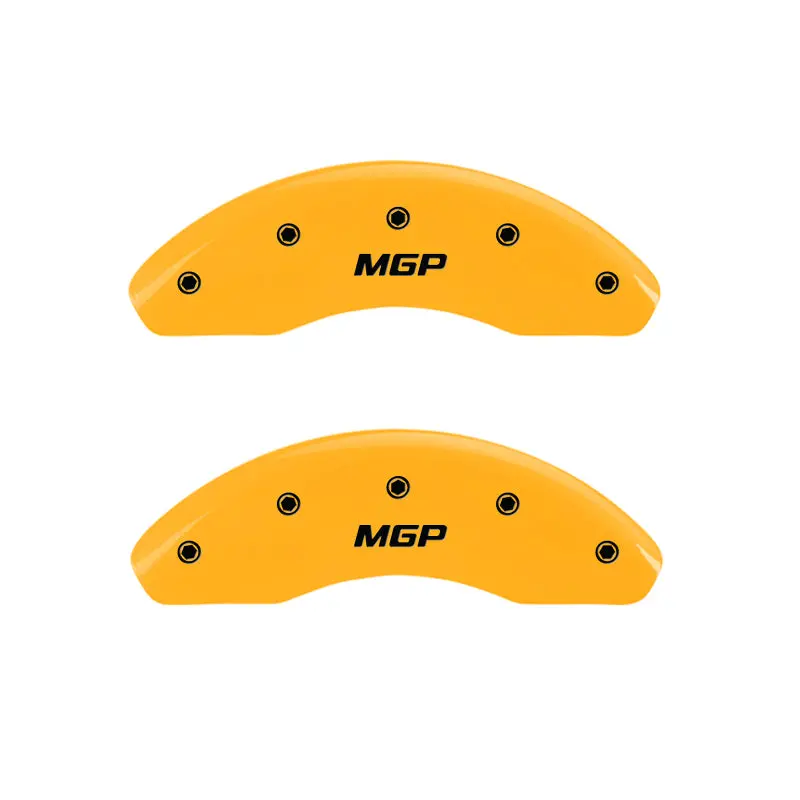Mgp Engraved Front Caliper Covers For 2004 Toyota Tacoma – Yellow Finish With Black Lettering 1