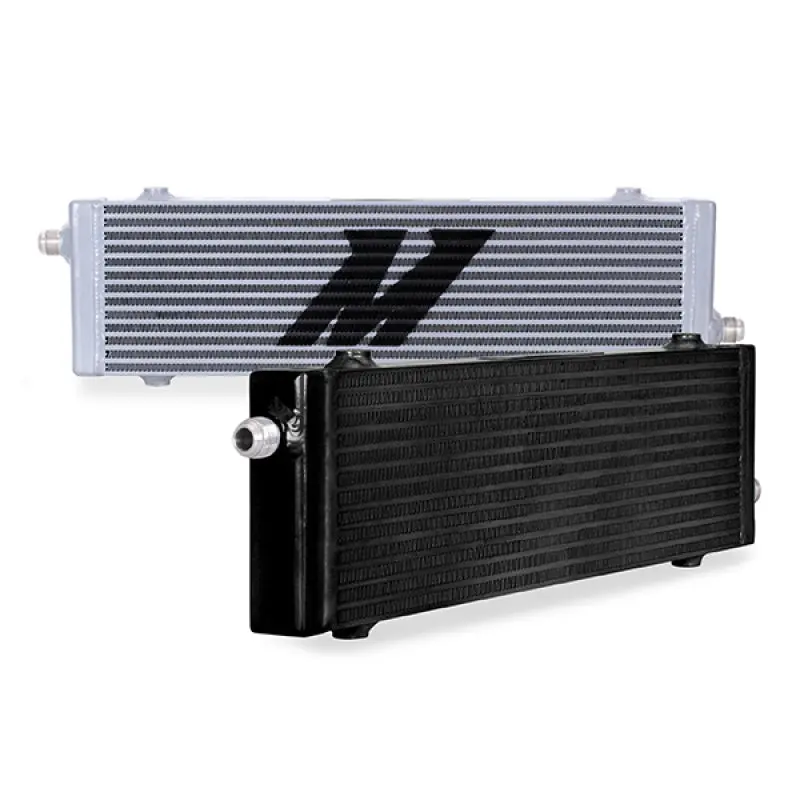 Mishimoto Universal Black Oil Cooler – Large Bar-And-Plate Crossflow Design 1