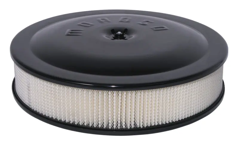 Moroso Racing Air Cleaner – 14" X 3" Filter Element, Aluminum Housing With Black Powder Coat 1