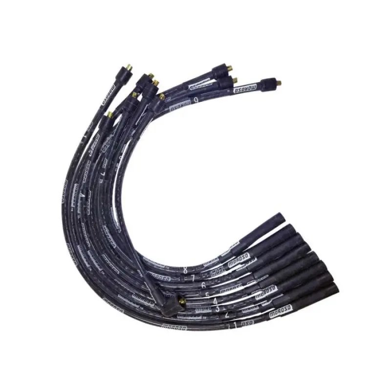 Moroso Ultra Spark Plug Wire Set — Black, Non-Hei, Sleeved For Chrysler/Mopar Small-Block Engines 1