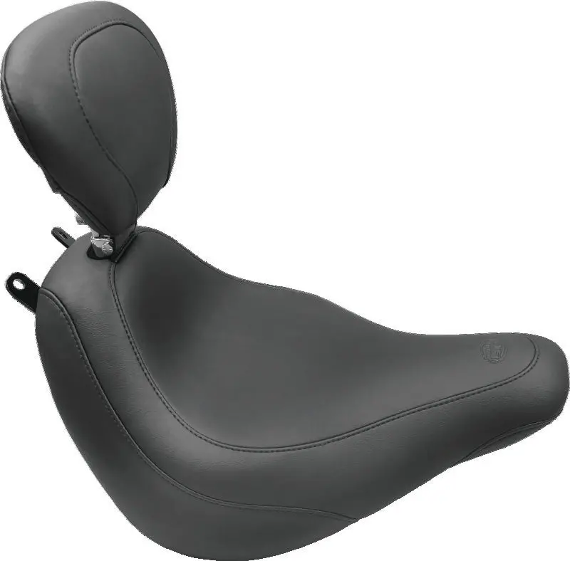 Mustang Solo Tripper Seat For Harley-Davidson Heritage Classic & Deluxe – 2018–2021, Black With Driver Backrest 1