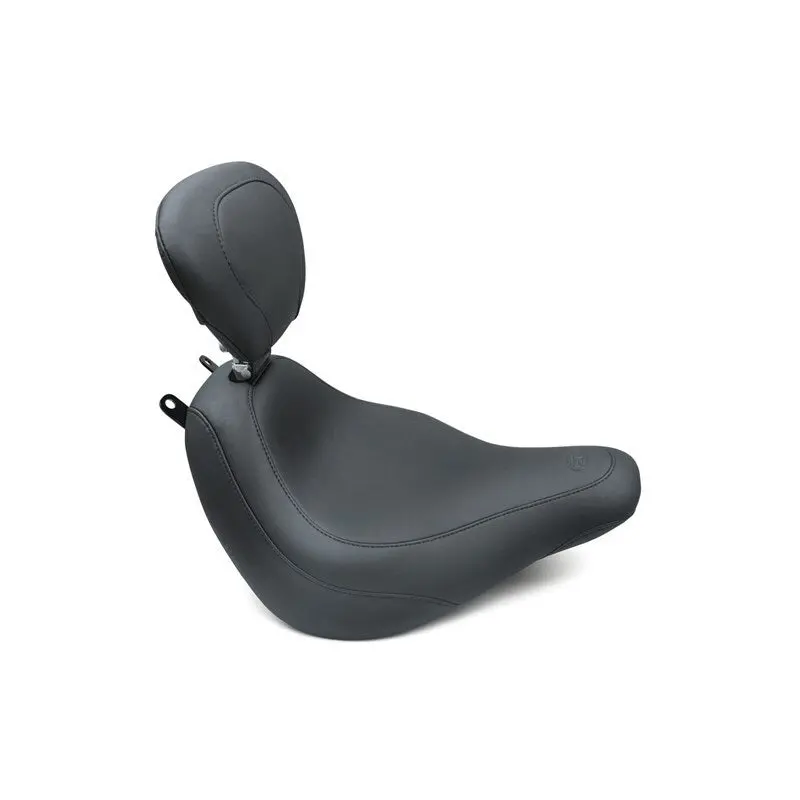 Mustang Solo Tripper Seat For Harley-Davidson Heritage Classic & Deluxe – 2018–2021, Black With Driver Backrest 2