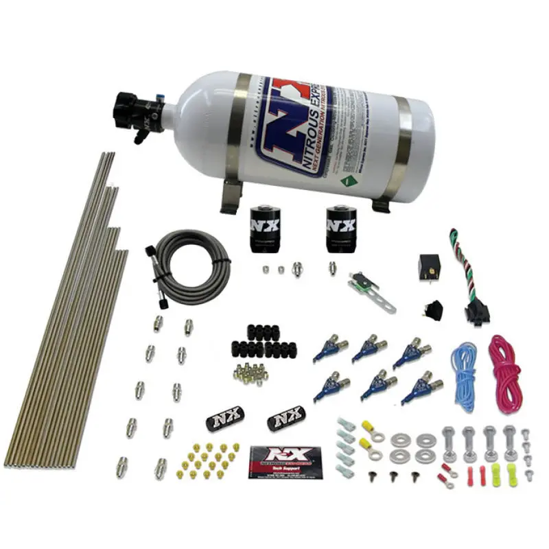 Nitrous Express 6 Cyl Gas Nitrous Kit (150-375Hp) W/10Lb Bottle 2