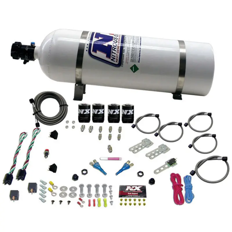 Nitrous Express Dual-Stage Efi Nitrous System – Ford-Compatible, 50–150 Hp Per Stage, Includes 15Lb Bottle 1