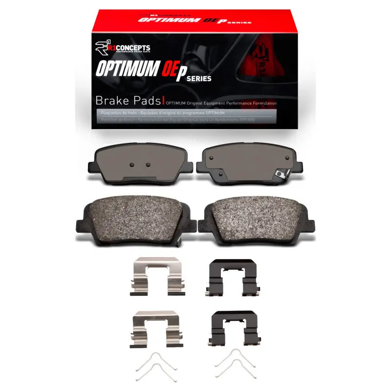 R1 Optimum Oe Brake Pad & Hardware Kit For 2011–2017 Hyundai Equus – Rear Axle 1