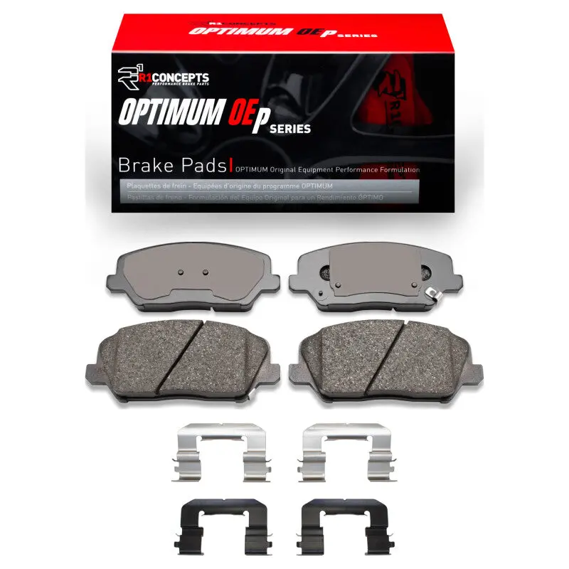 R1 Optimum Oe Front Brake Pad And Hardware Kit For 2014–2018 Kia Forte 1