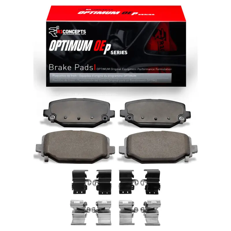 R1 Optimum Oe-Style Rear Brake Pad & Hardware Kit For 2012–2020 Chrysler Town & Country 1