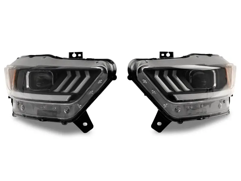 Raxiom Led Projector Headlights For 2015–2017 Ford Mustang Gt350/Gt500 – Black Housing, Clear Lens 2