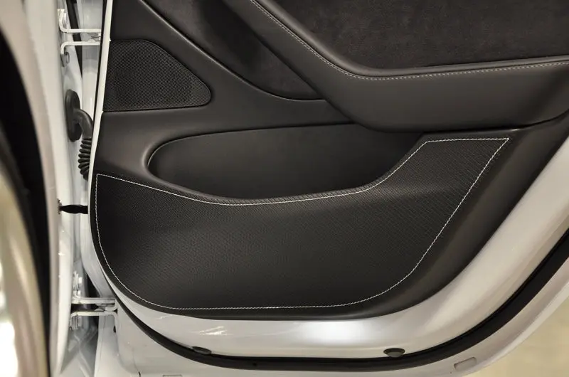 Revel Gt Design Kick Panel Covers For Tesla Model 3 (2016–2019) – White Stitch Accent, 4-Piece Set 2