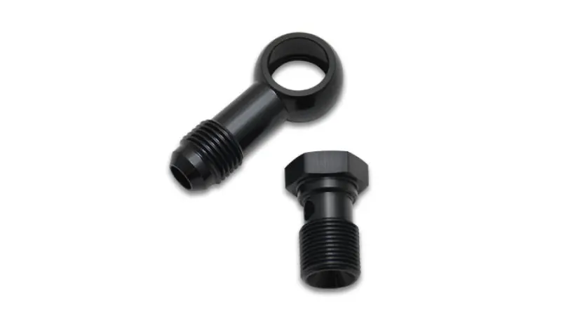 Vibrant -4An Aluminum Banjo Fitting – 7/16-24 Male Thread, Single Adapter Assembly 1