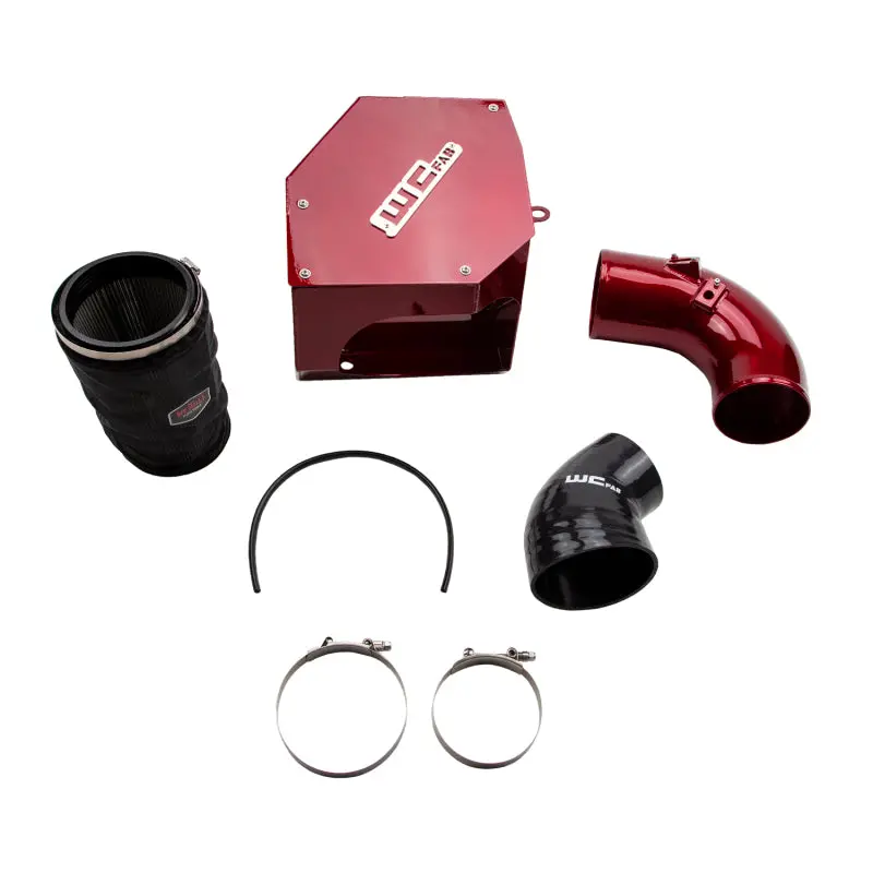 Wehrli Cold Air Intake Kit For 2019–2023 Cummins 6.7L – 5" Diameter, Wcfab Red Finish 1