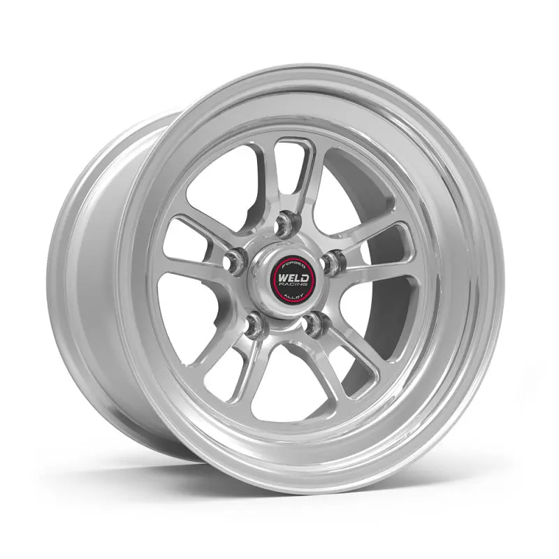 Weld S70 Rt-S Polished Aluminum Drag Racing Wheel – 15X10", 5X114.3, 6.5" Backspace, Dual-Polish Finish 1