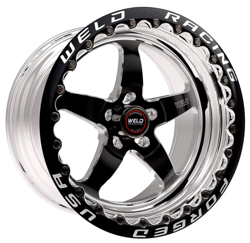 Weld S71 Black Beadlock Wheel – 17X9.5In, 5X115Mm Bolt Pattern, 6.2In Backspace, High-Pad Design 1