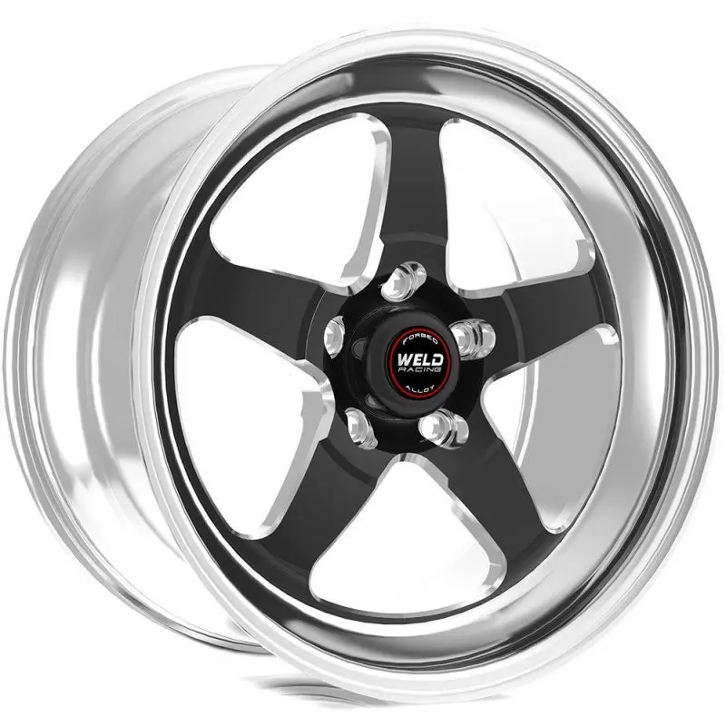 Weld S71 Forged Aluminum Wheel – 15X10", 5X115 Bolt Pattern, 6.5" Backspace, Black Medium Pad 1
