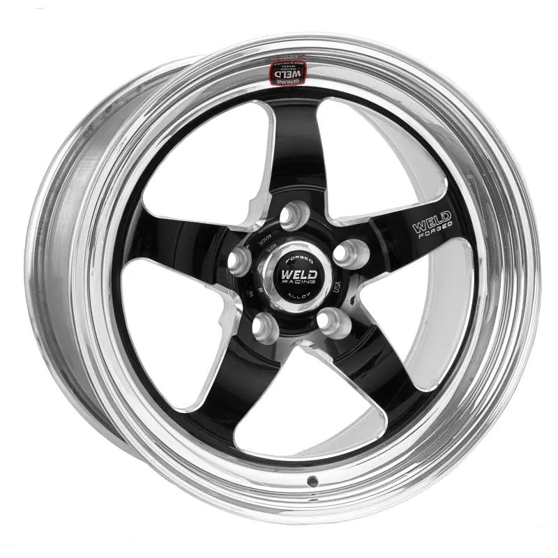Weld S71 Forged Black Wheel – 17X9 Inches, 5X120 Bolt Pattern, 6.8-Inch Backspace, Medium Pad Finish 1