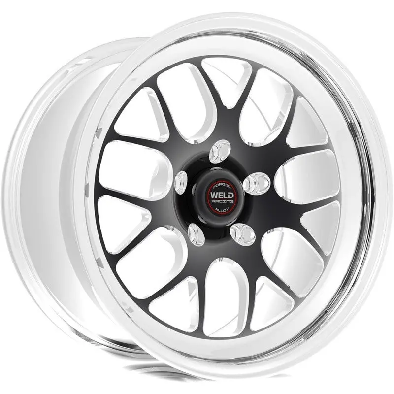 Weld S77 Forged Aluminum Wheel — 15X10", 6X5.5" Pcd, 7.5" Backspace, Black Anodized, 3.43" Hub Id (Medium Pad) 1