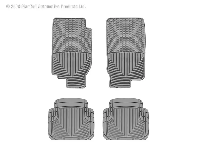 Wt Rubber Floor Mats – Front Row, Grey Color, Custom-Fit Design 2