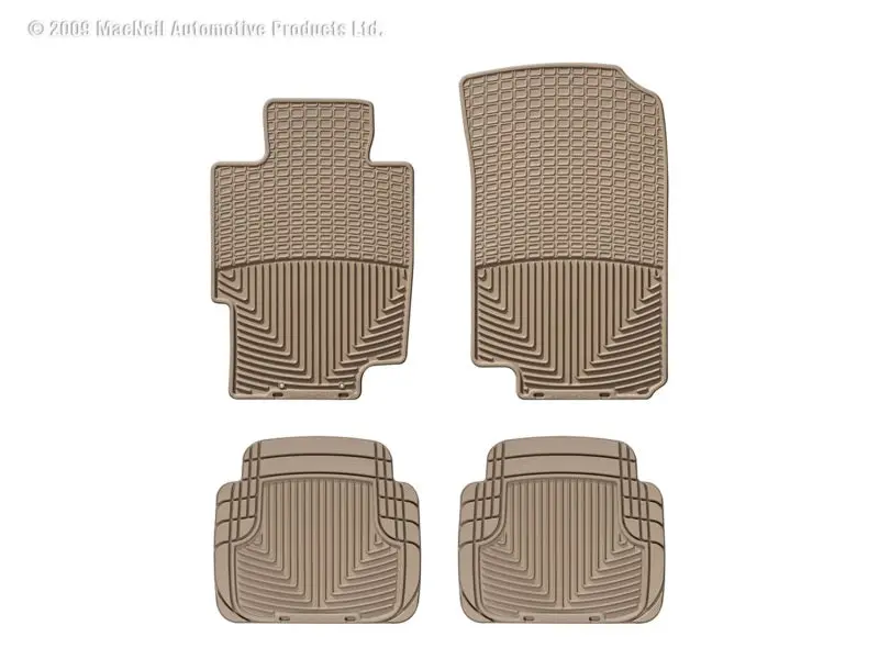 Wt Rubber Rear Floor Mats – Tan Color, Custom Fit 1